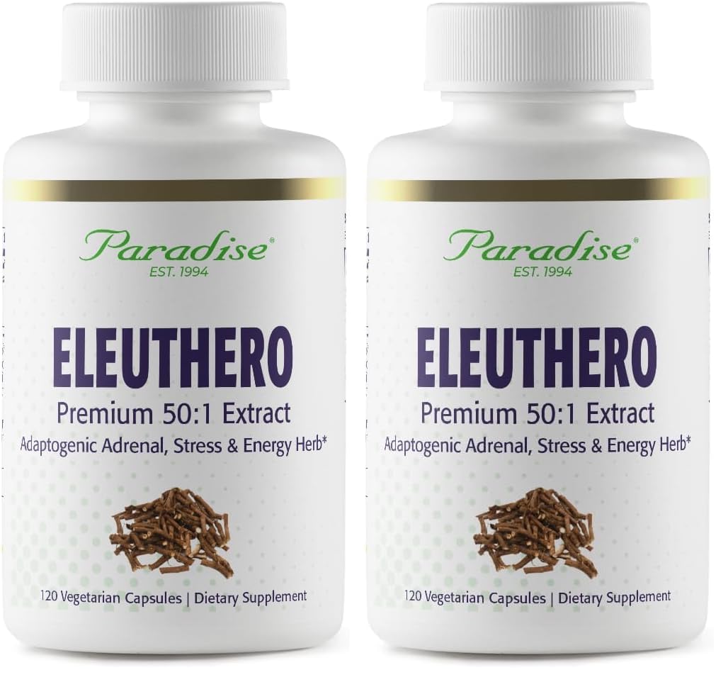 Paradise Herbs Eleuthero Extrait : bouteille prête à l'emploi pour soutenir énergie et concentration naturellement.