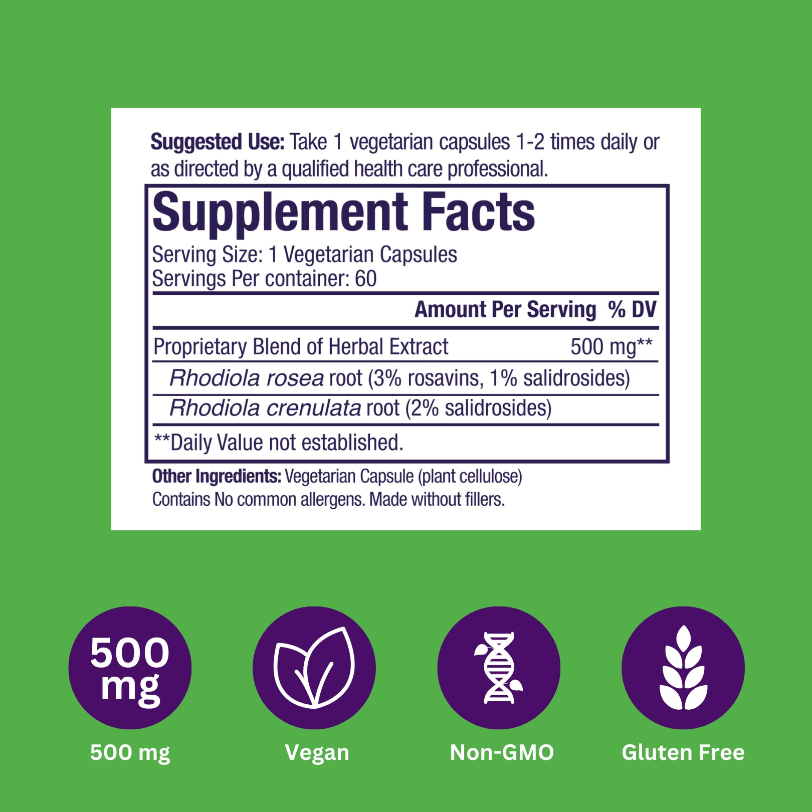 Capsules Paradise Herbs Rhodiola Extrait, intégration simple dans la routine matinale.