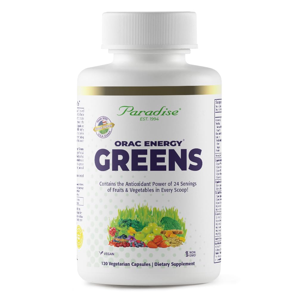 Paradise Herbs ORAC Energy: bouteille de capsules, potentiel soutien à l'énergie et au bien-être.