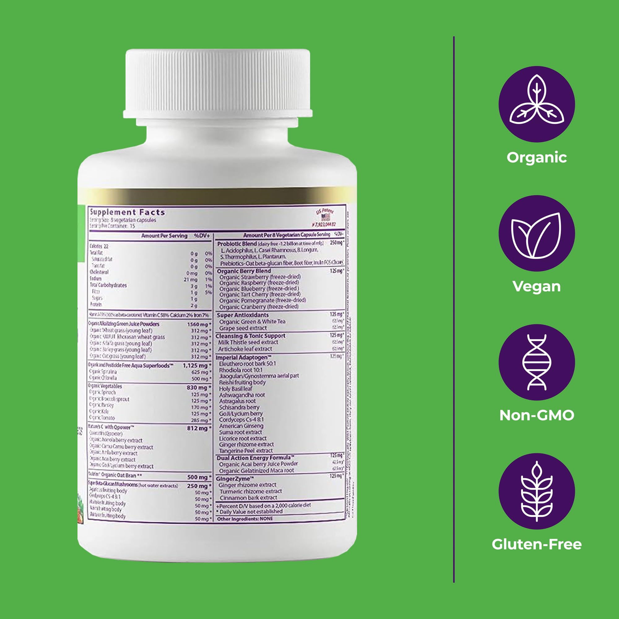 Paradise Herbs ORAC Energy: dose quotidienne recommandée, pratique pour votre routine santé.