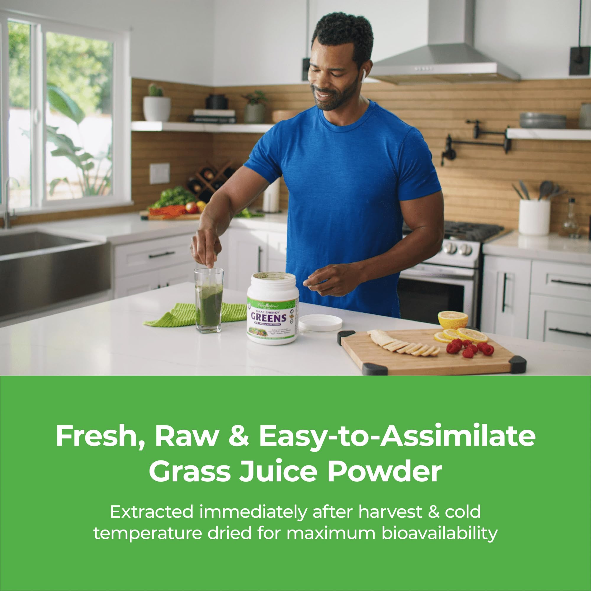 Paradise Herbs ORAC Energy Greens – poudre verte, intégration simple dans les boissons