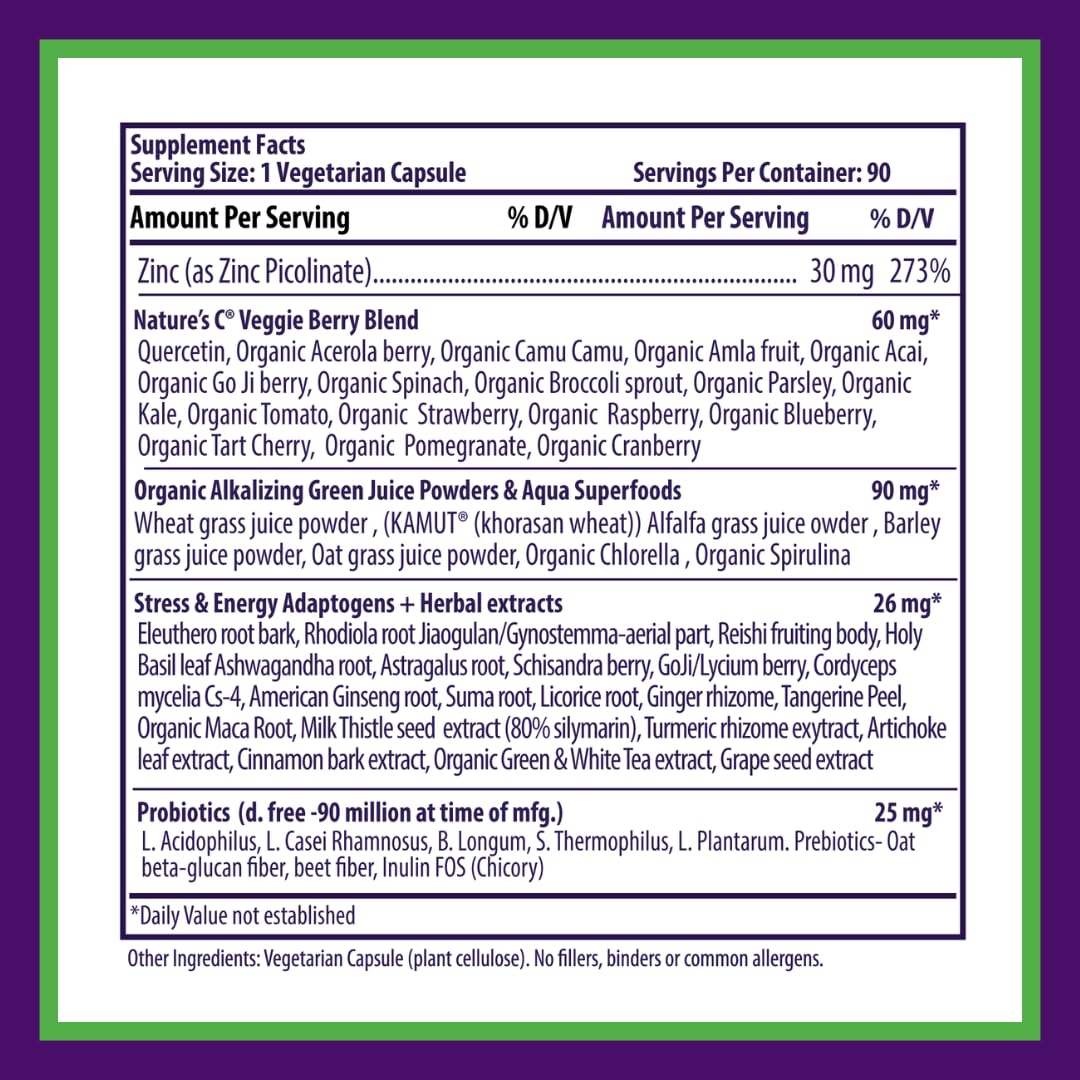 Produit sans gluten et végan Paradise Herbs Zinc, mode de vie sain