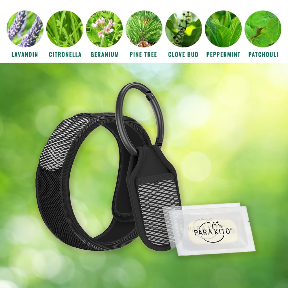 Duo PARA'KITO noir, bracelet et clip, solution pratique pour voyager léger