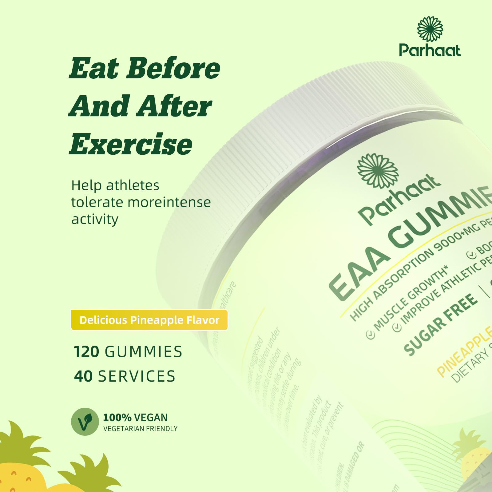 Parhaat EAA Gummies: énergie quotidienne lors d'efforts.