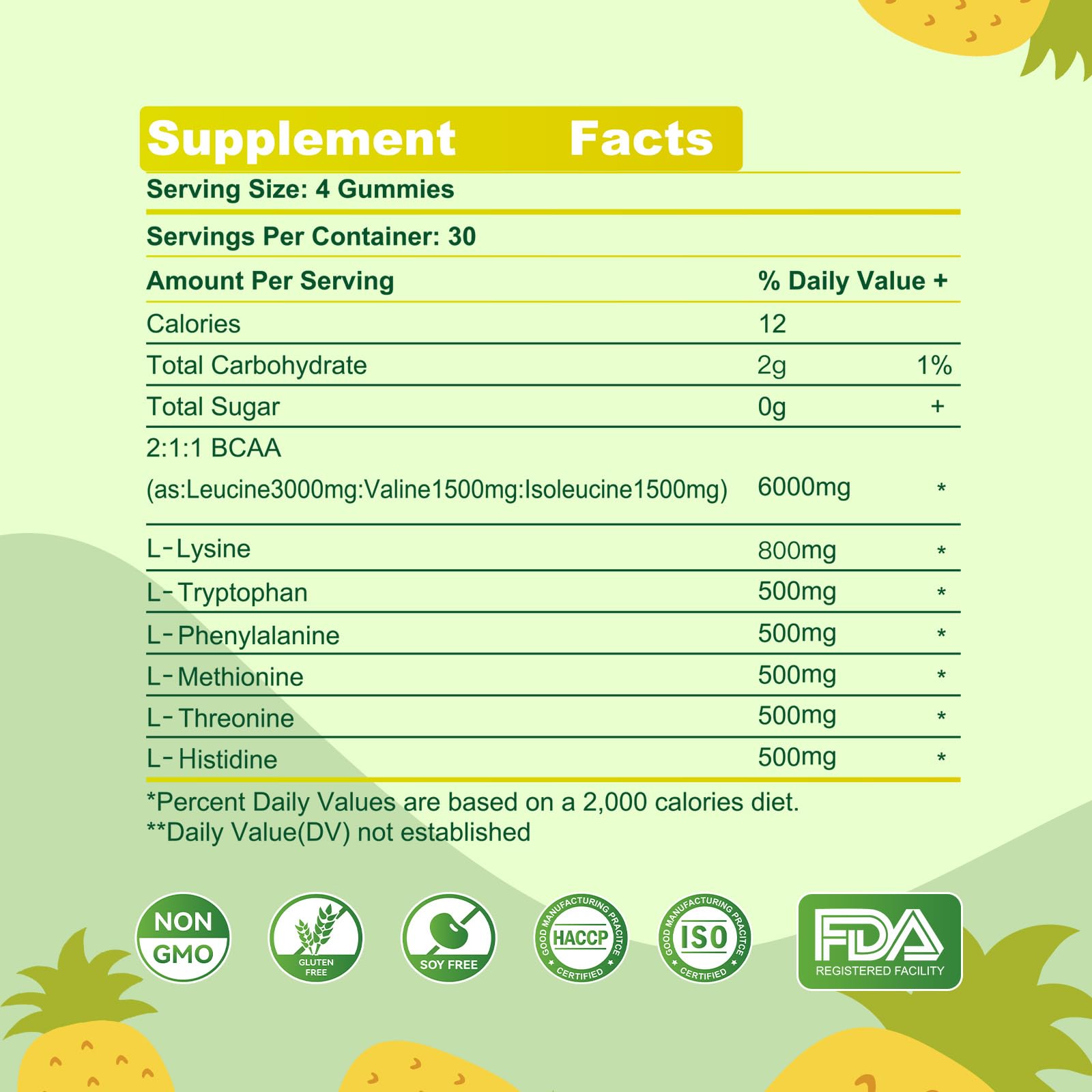 Parhaat EAA Gummies: gommes ananas, texture moelleuse et savoureuse.