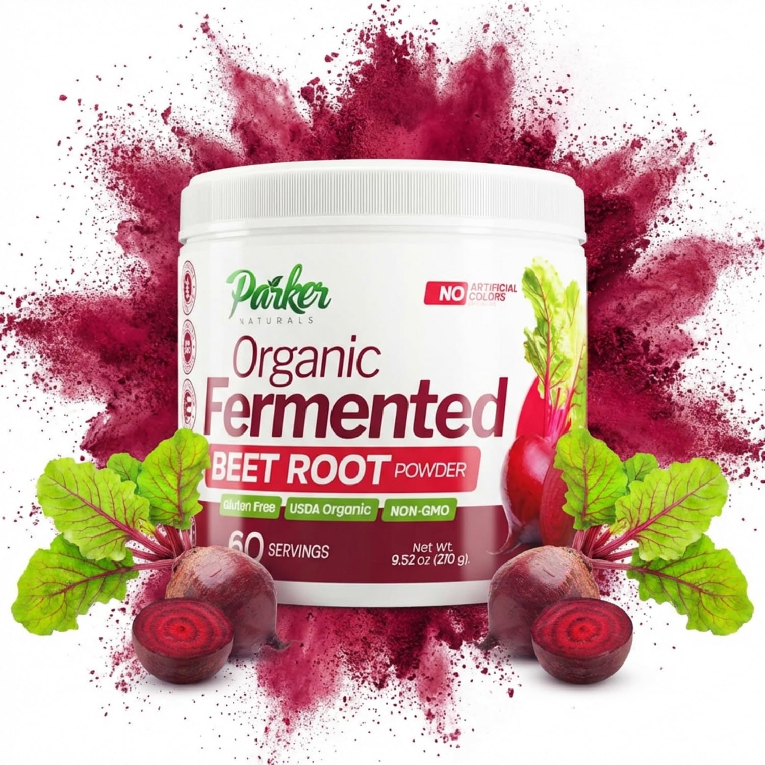 Parker Naturals poudre betterave fermentee – source naturelle de nitrates et énergie potentielle.
