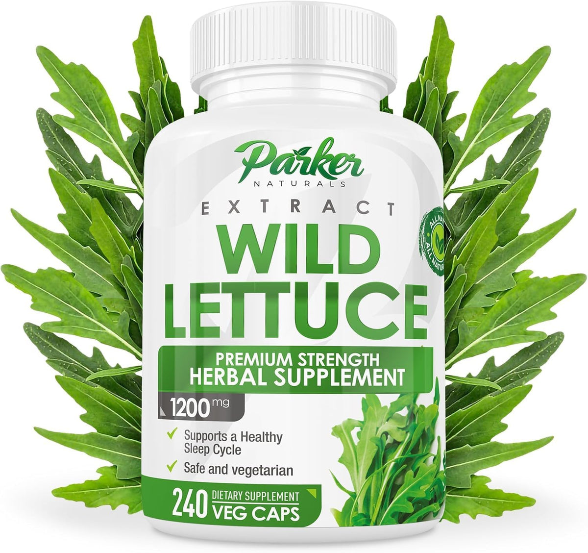 Parker Naturals Wild Lettuce Extract – bouteille montrant une solution naturelle pour le repos