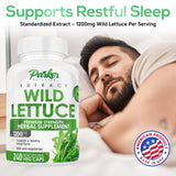 Parker Naturals Wild Lettuce Extract – étiquette affichant concentration 4:1 et composition