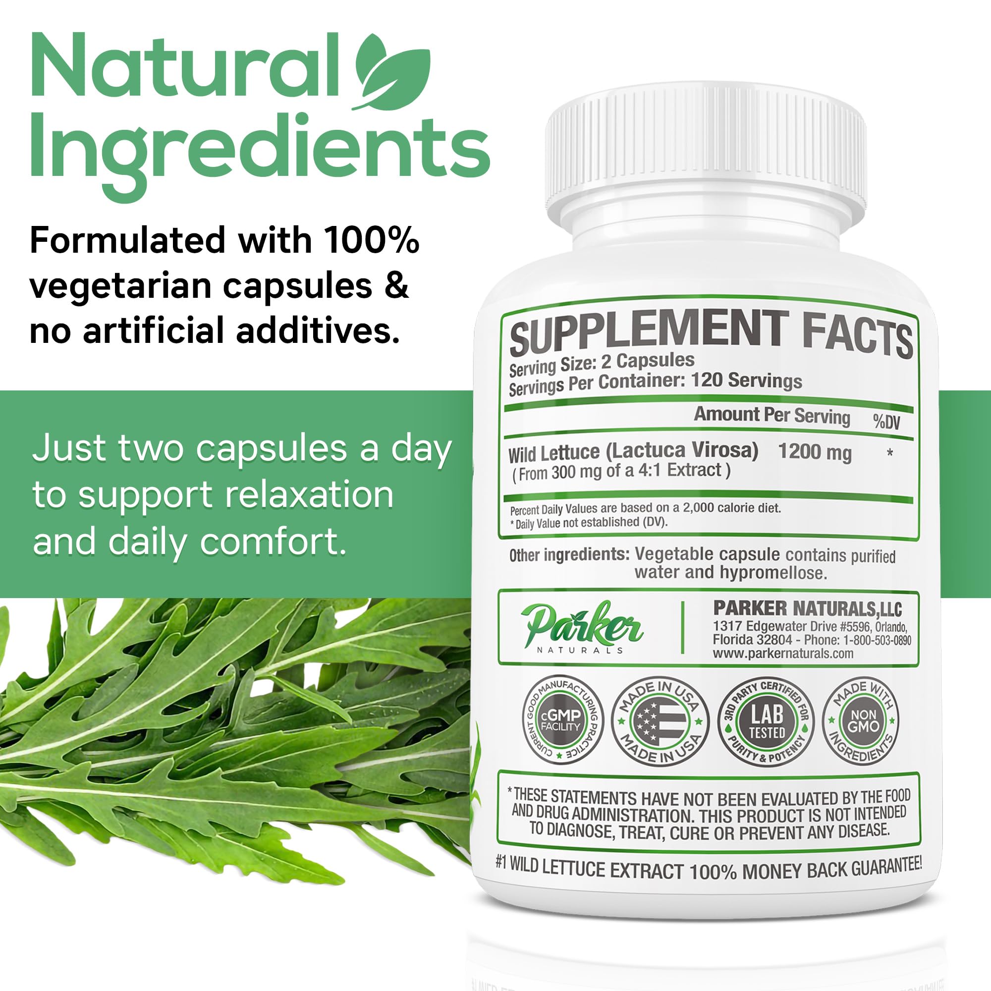 Parker Naturals Wild Lettuce Extract – mode d'emploi illustré pour une utilisation simple
