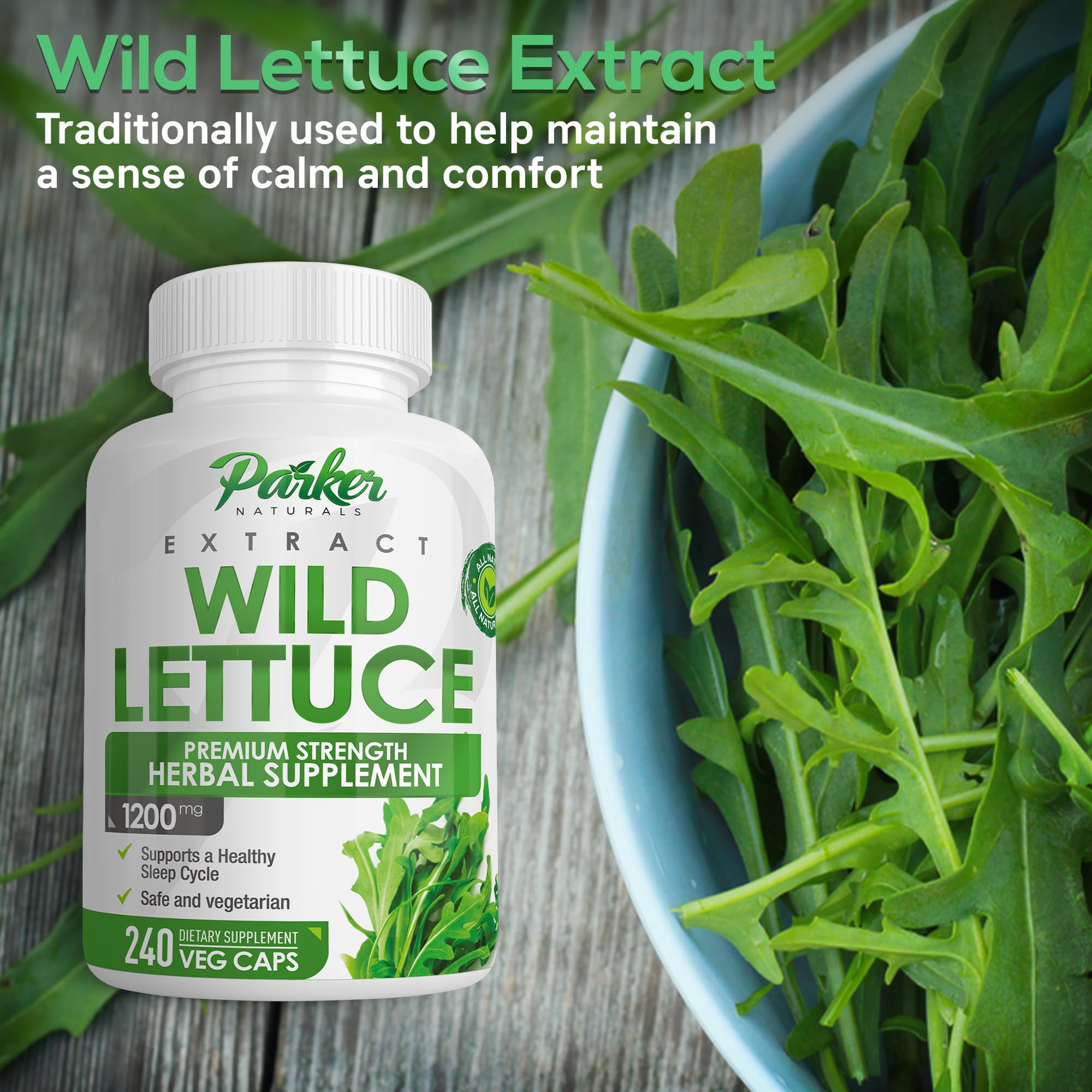Parker Naturals Wild Lettuce Extract – gélules végétariennes faciles à intégrer en soirée