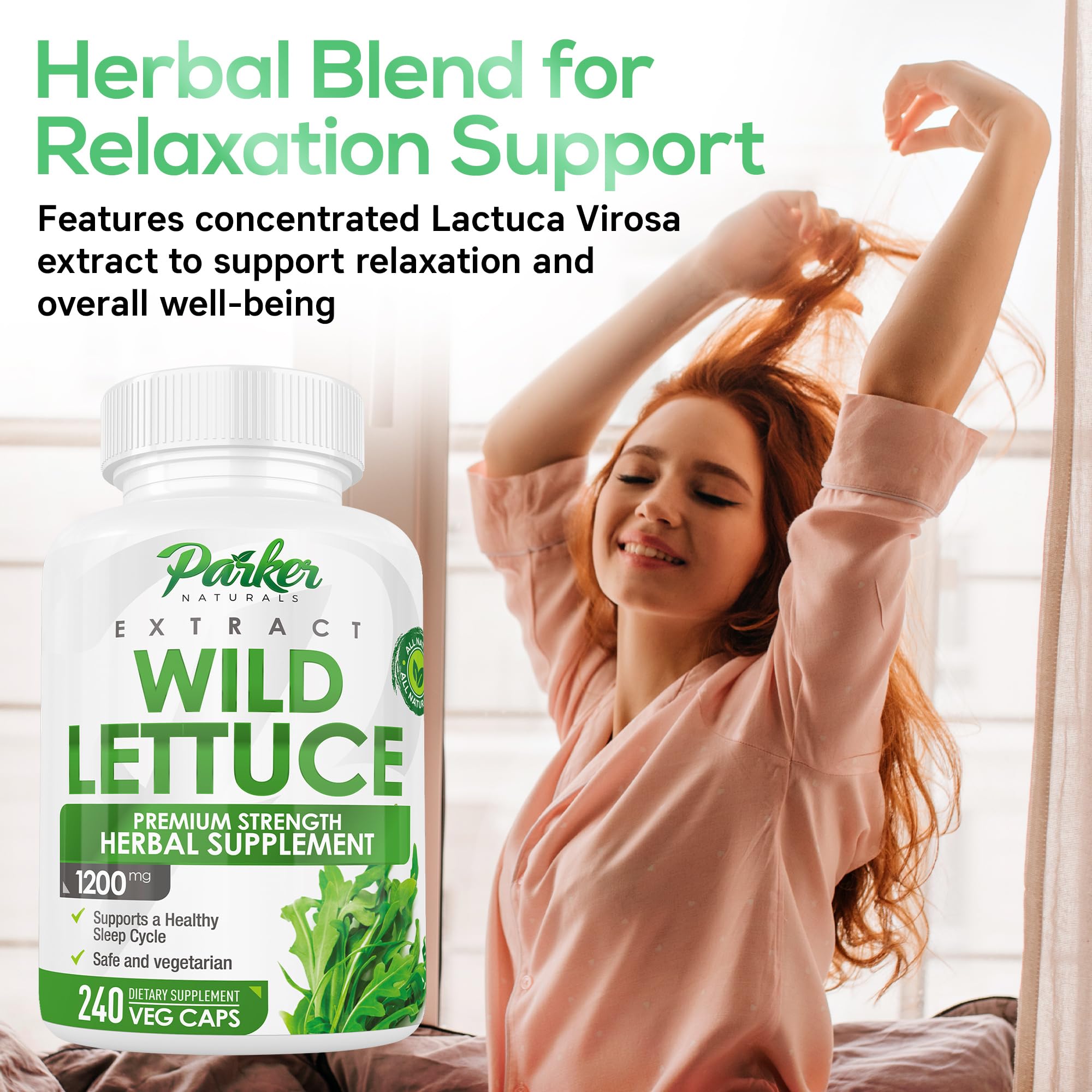 Parker Naturals Wild Lettuce Extract – tableau nutrition clair pour choix éclairés