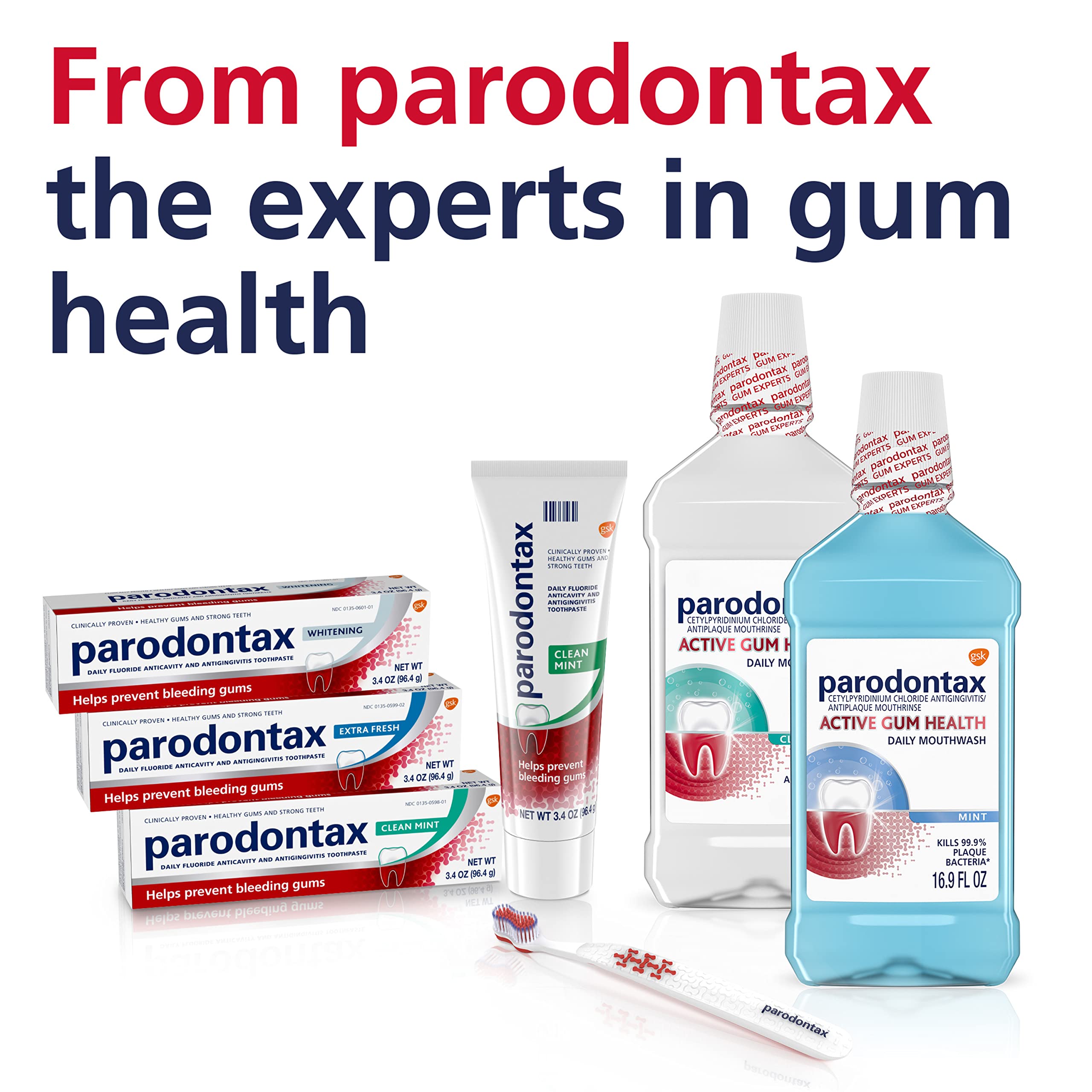 Parodontax lutte contre la plaque autour de la ligne gingivale
