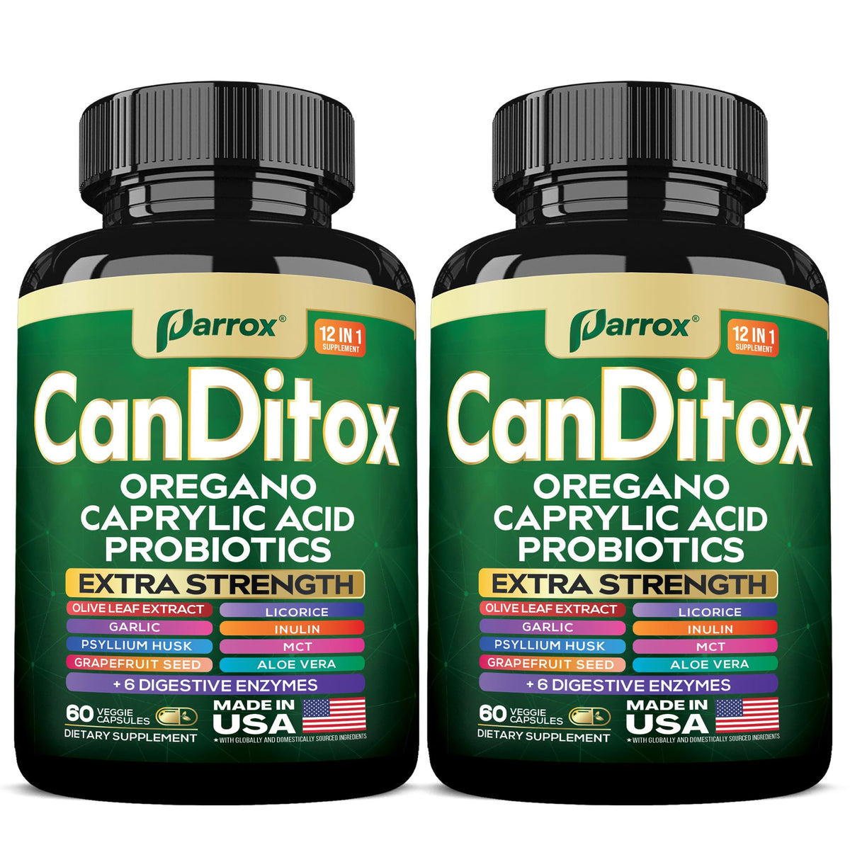 Parrox CanDitox capsules origan, soutien potentiel à la digestion et simplicité d’utilisation.