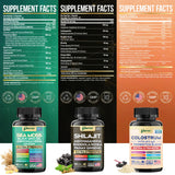 Parrox Complete Vitality Trio – capsules Colostrum Probiotiques soutiennent digestion et immunité potentielle.