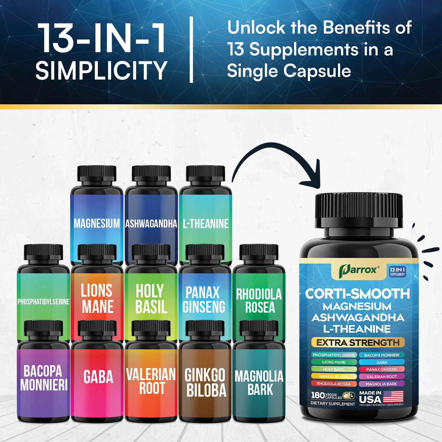 Parrox Corti-Smooth — emballage propre et sans additifs inutiles.