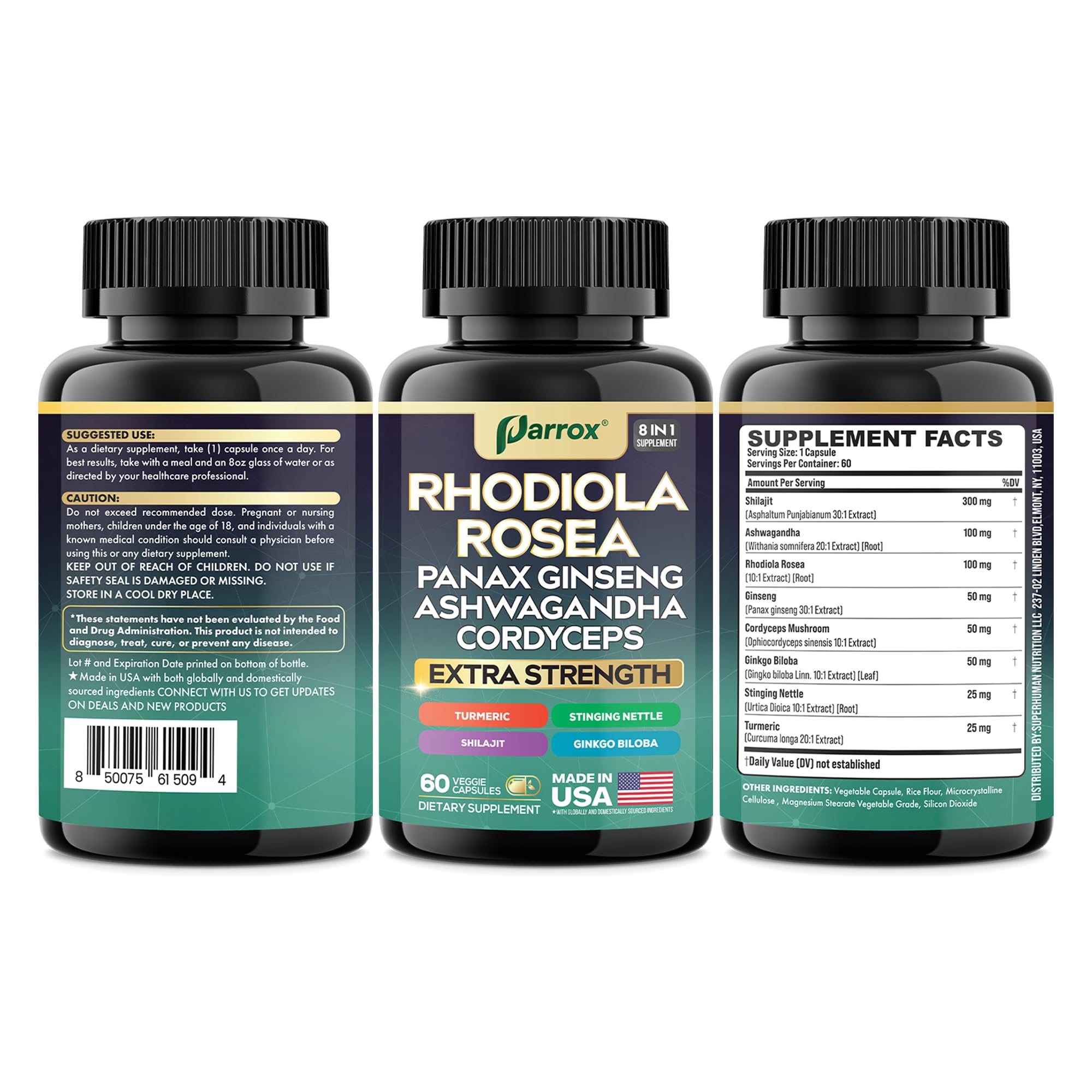 Parrox ingrédients curcuma ginkgo ortie, curcuma et ginkgo avec ortie pour le bien-être
