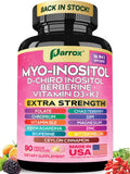 Parrox Myo Inositol – bouteille visible ; soutien potentiel à l équilibre hormonal et énergie quotidienne.