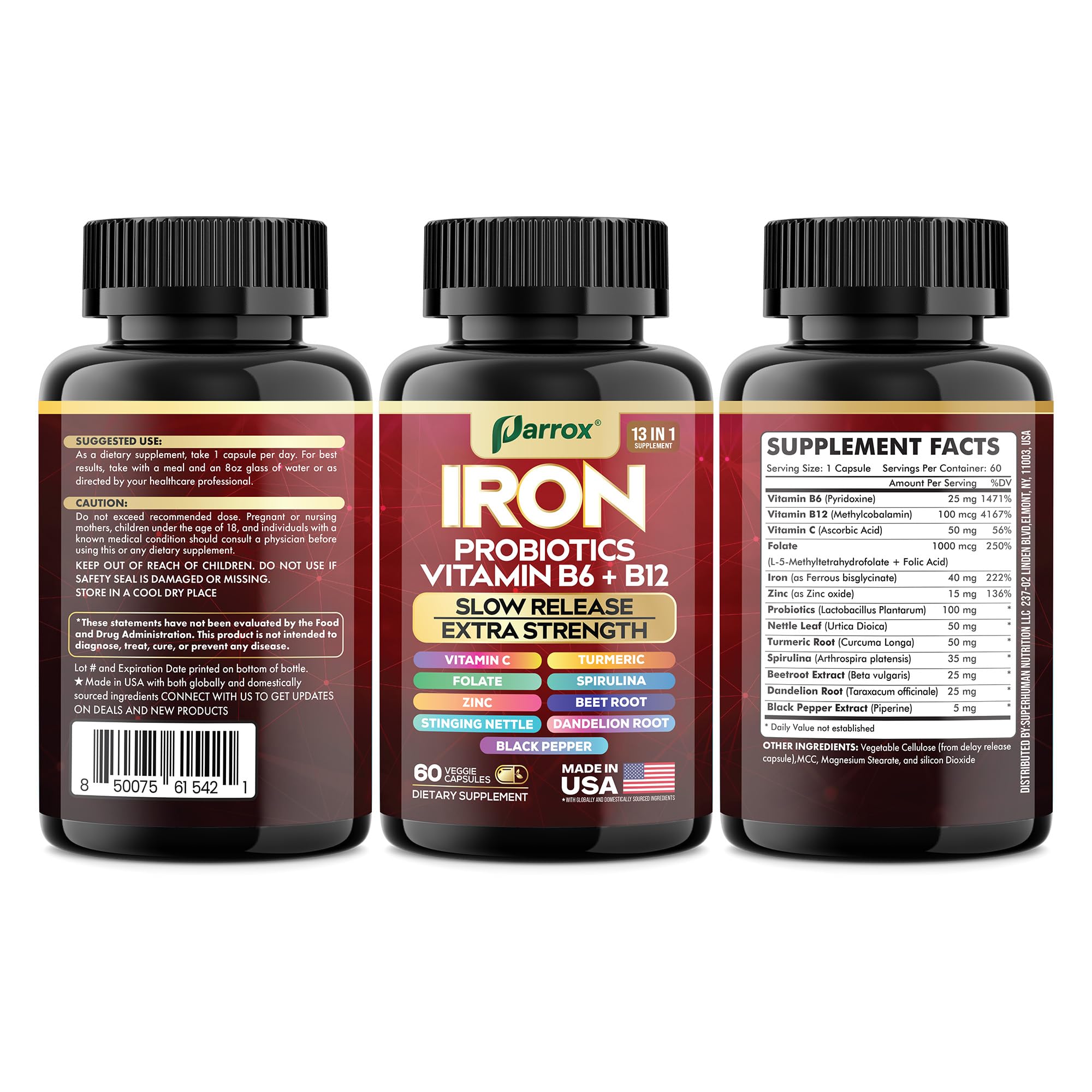 Parrox production États‑Unis, contrôle qualité rigoureux et pureté.