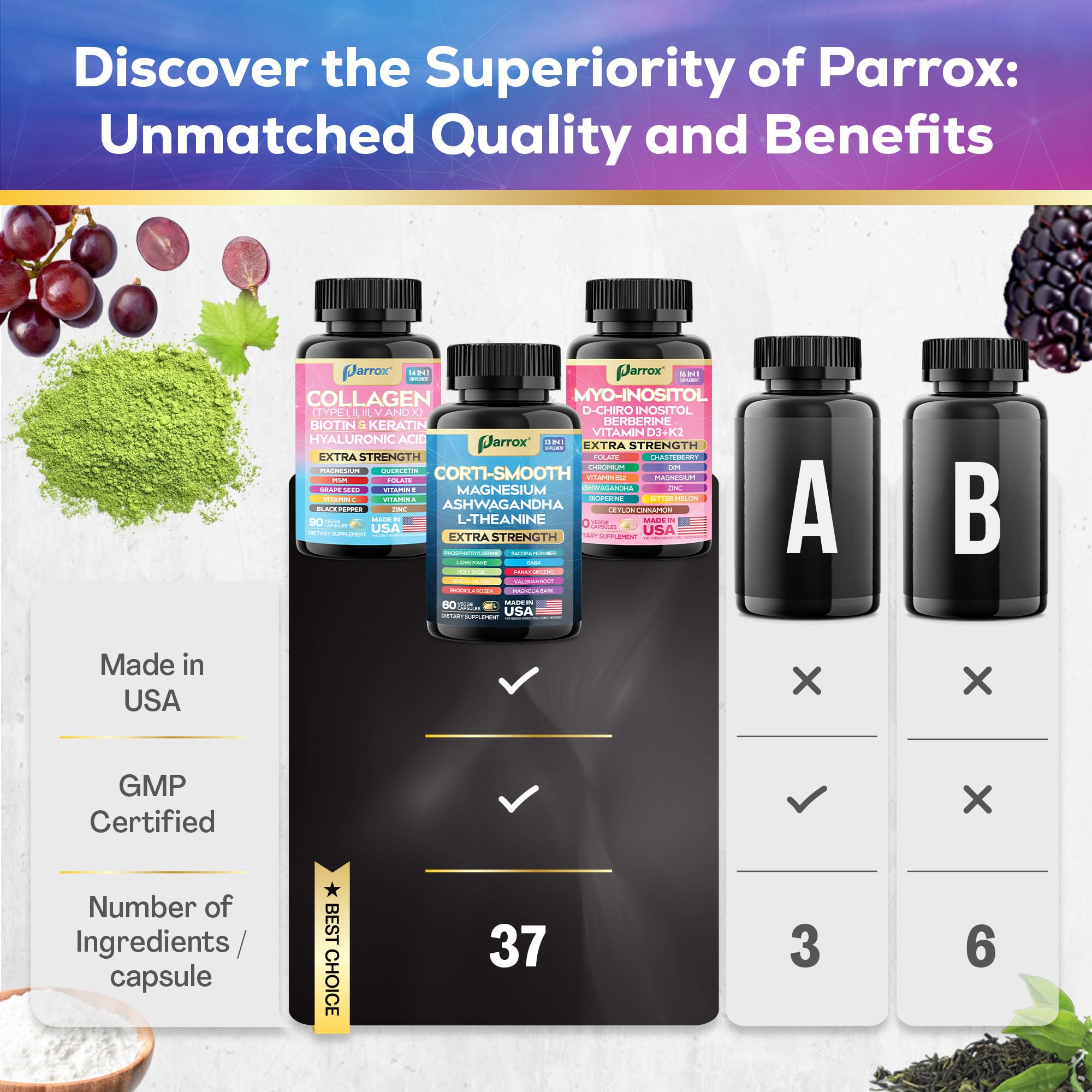 Parrox She Shines Set: Ashwagandha et L-Theanine pour détente douce