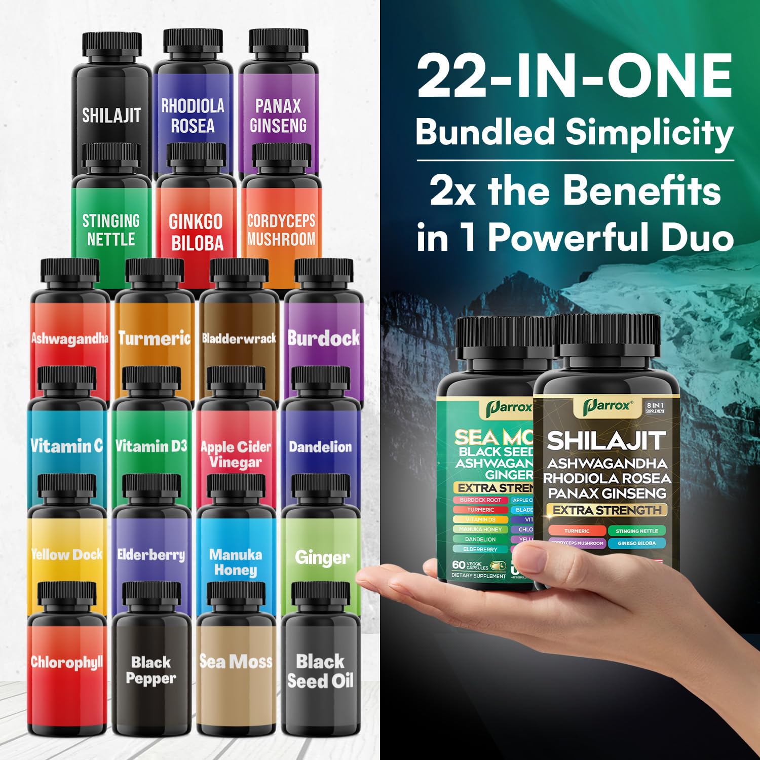 Parrox Shilajit – capsules 300 mg, énergie et clarté potentielles