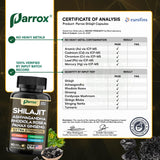 Parrox Shilajit 8 en 1 — Dans la routine santé: associe plusieurs herbes en une seule capsule.