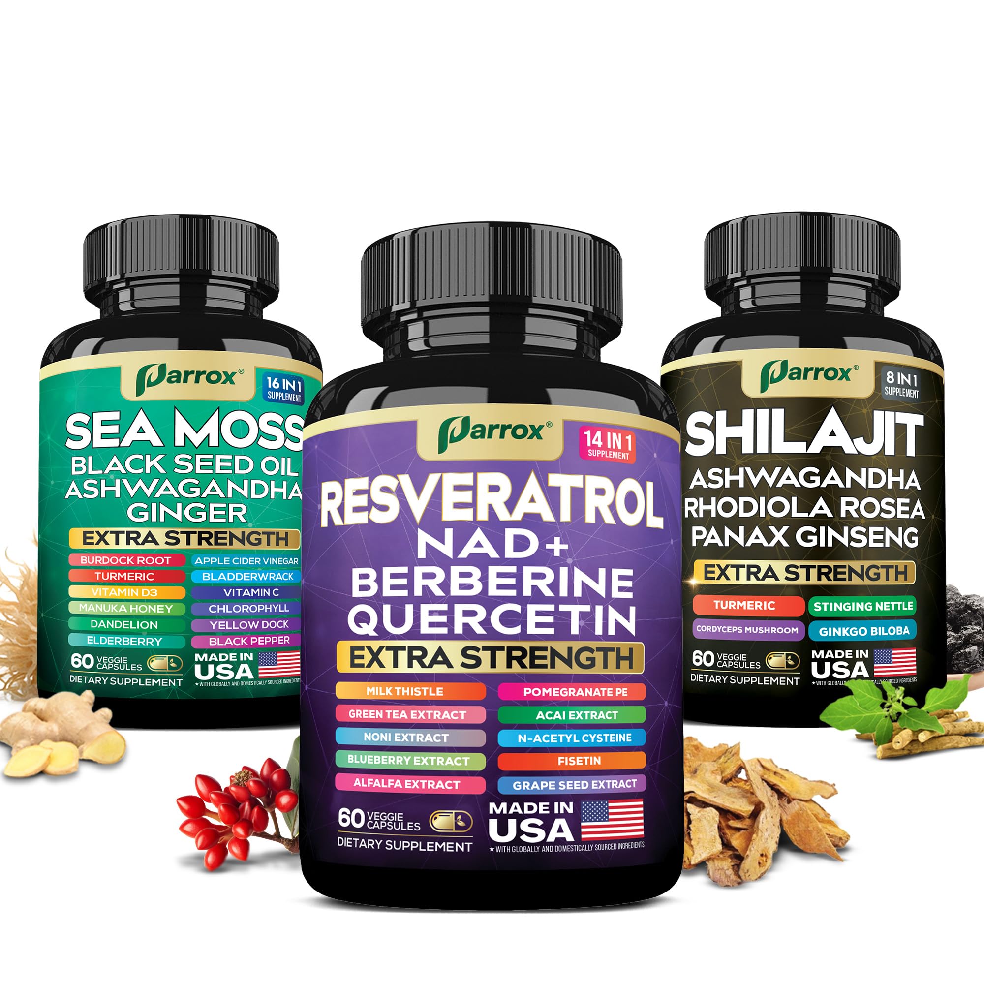 Parrox Trio Avancé algue de mer: soutien quotidien de vitalité et équilibre
