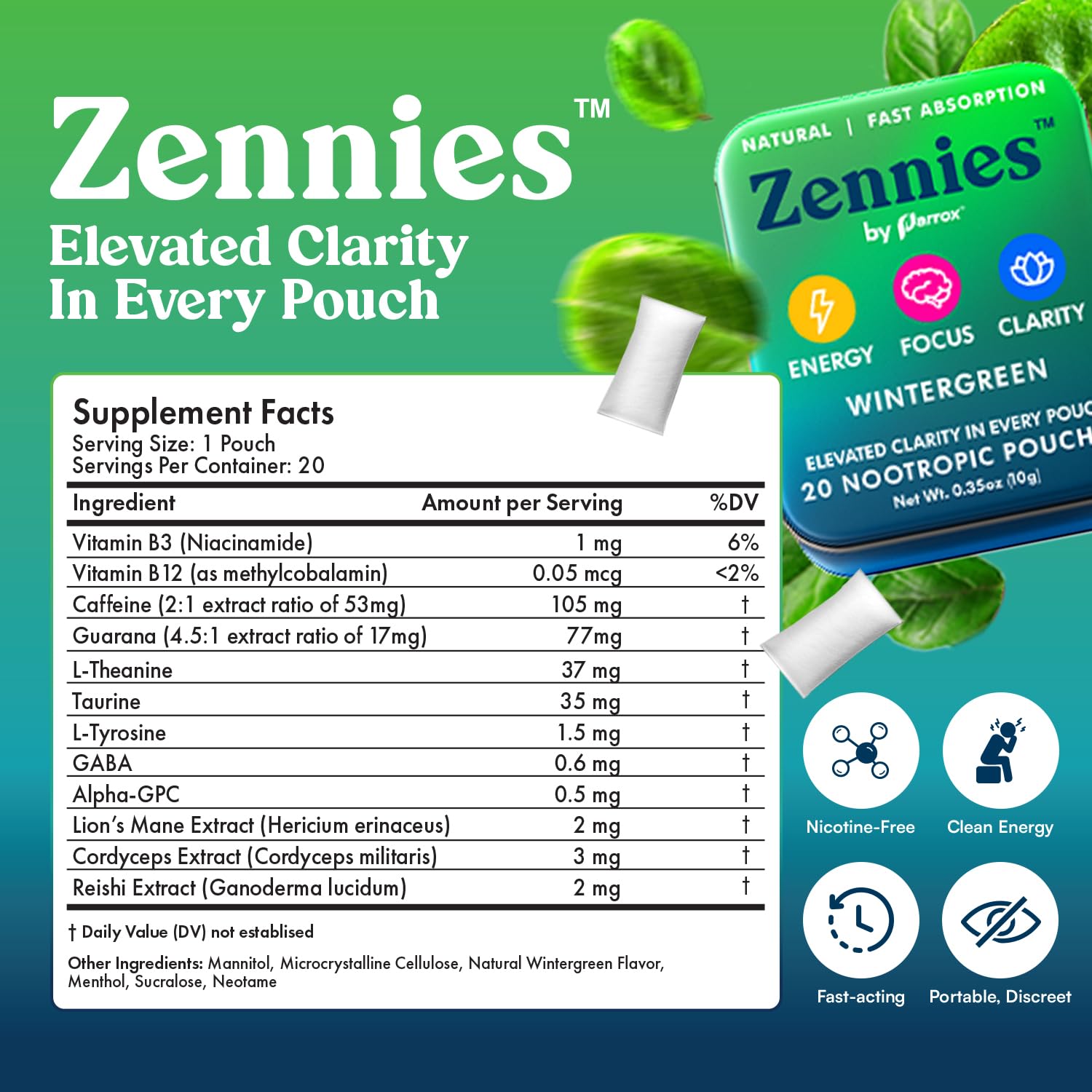 Parrox Zennies dose sous lèvre, utilisation discrète et efficace.
