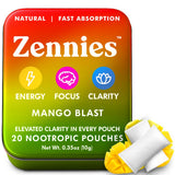 Parrox Zennies sachet caféine mangue : boost rapide et discret sous la lèvre.