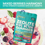 Parrox Zeolite Kids Detox Gummies — emballage résistant et sans déversement en voyage.