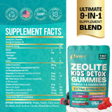 Parrox Zeolite Kids Detox Gummies — gommes goût fruits rouges sans sucre ajouté.