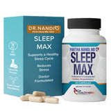 Partha Nandi Sleep Max: bouteille prête au coucher pour un rituel de sommeil.