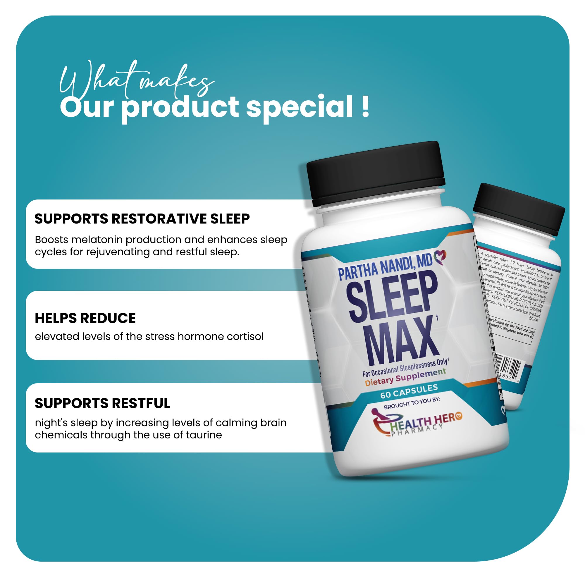 GABA et 5-HTP: soutien des cycles de sommeil avec Sleep Max.