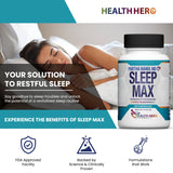 Sleep Max gélules végétales pour un sommeil naturel sans dépendance.