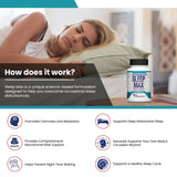 Ingrédients clés Sleep Max: magnésium et taurine favorisant la relaxation.
