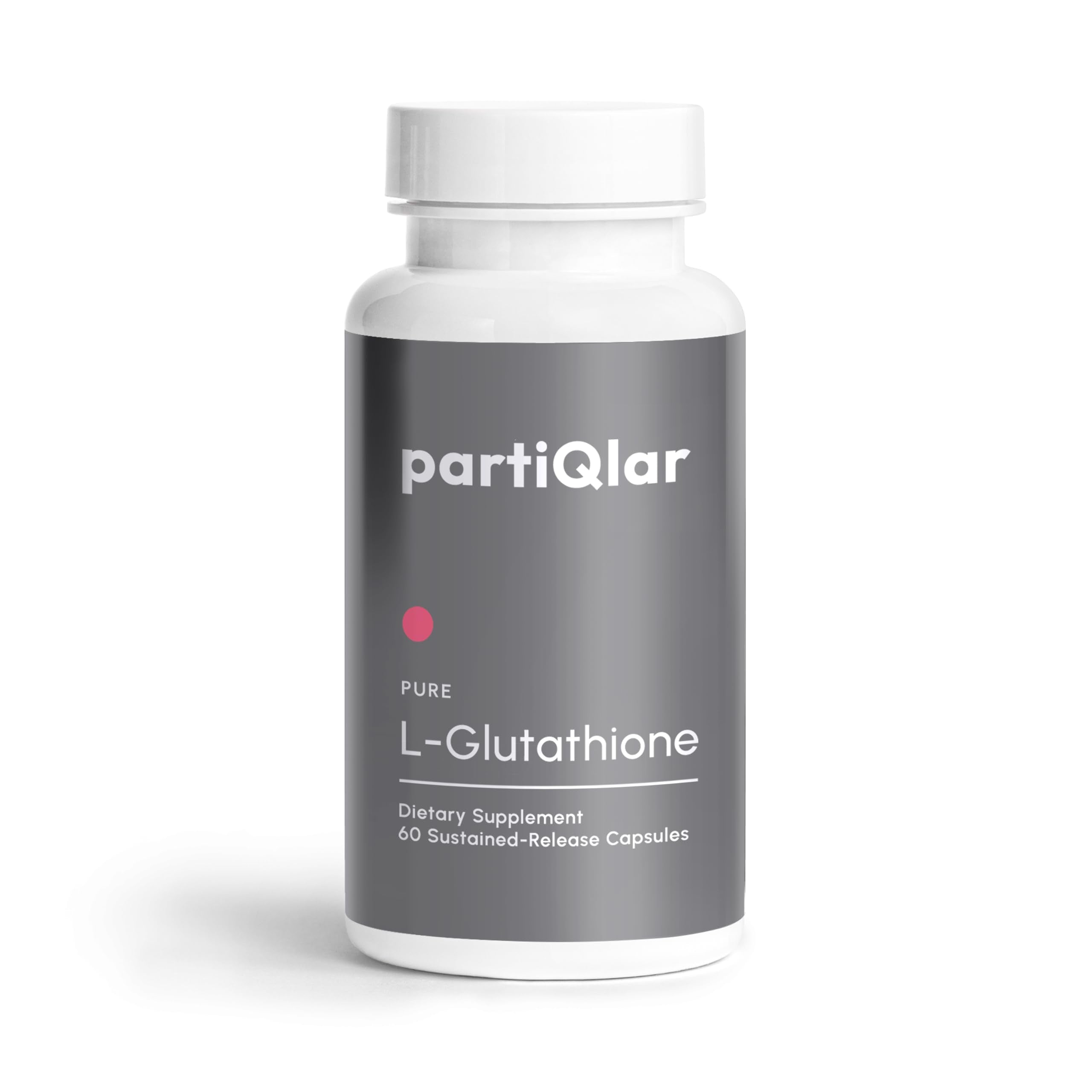 PartiQlar Pure L-Glutathione 500mg – Bouteille prête à l'emploi pour soutien antioxydant.