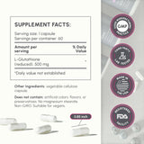 PartiQlar Pure L-Glutathione 500mg – Emballage pratique pour une utilisation durable et économique.