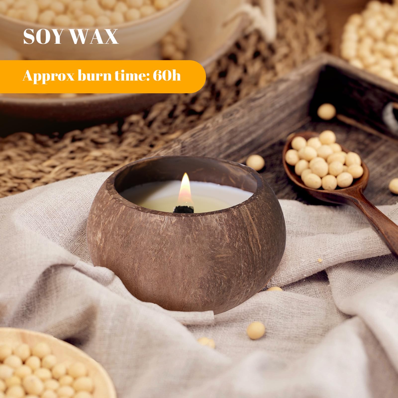 Bougie PARTYHIPPO avec mèche rosewood, crépite légèrement pour une atmosphère apaisante.