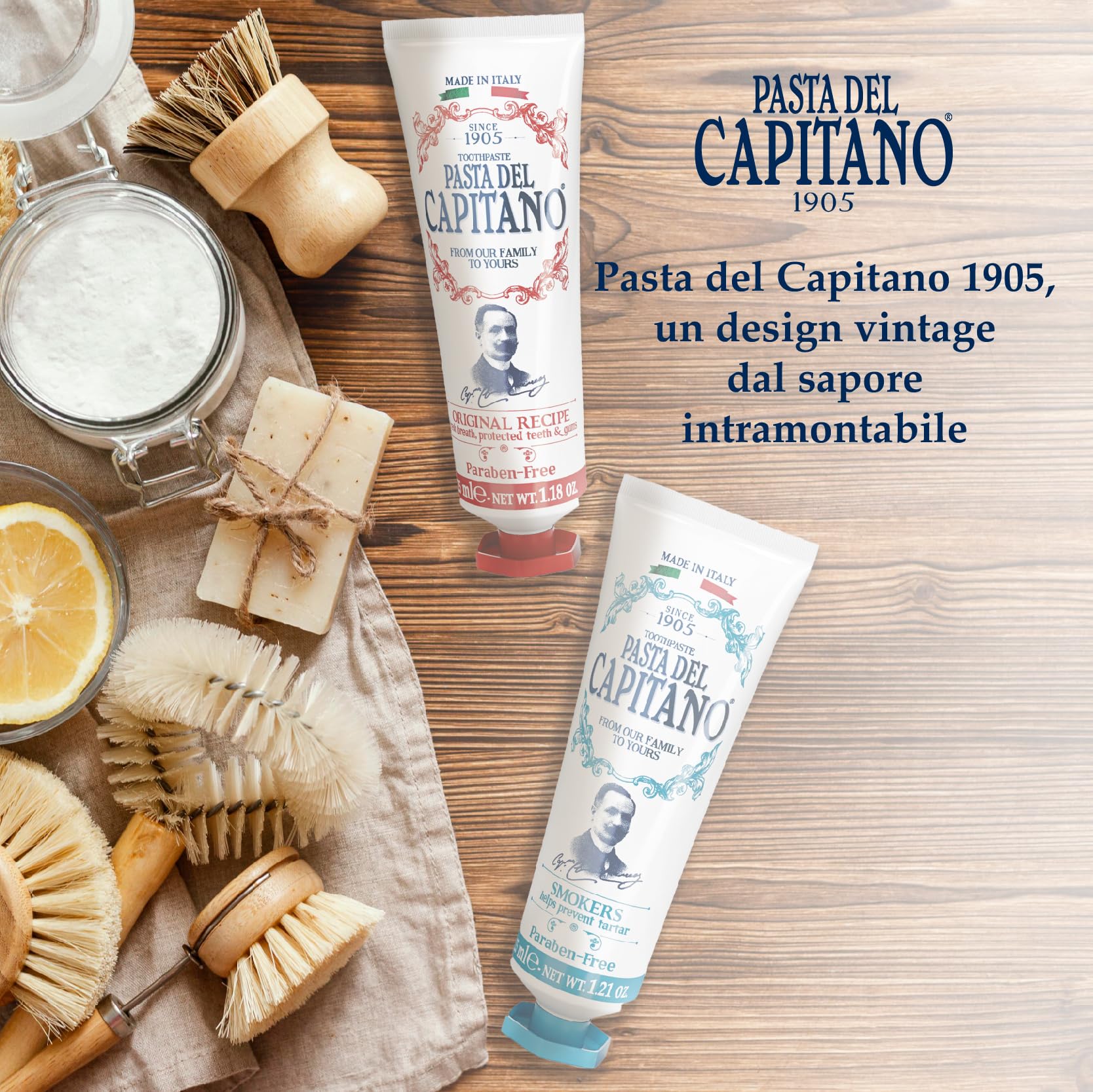 Pasta del Capitano 1905 étiquette indiquant Sulfetal ZN®.