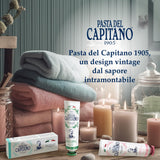 PASTA DEL CAPITANO 1905 Texture dentifrice crème, application douce.