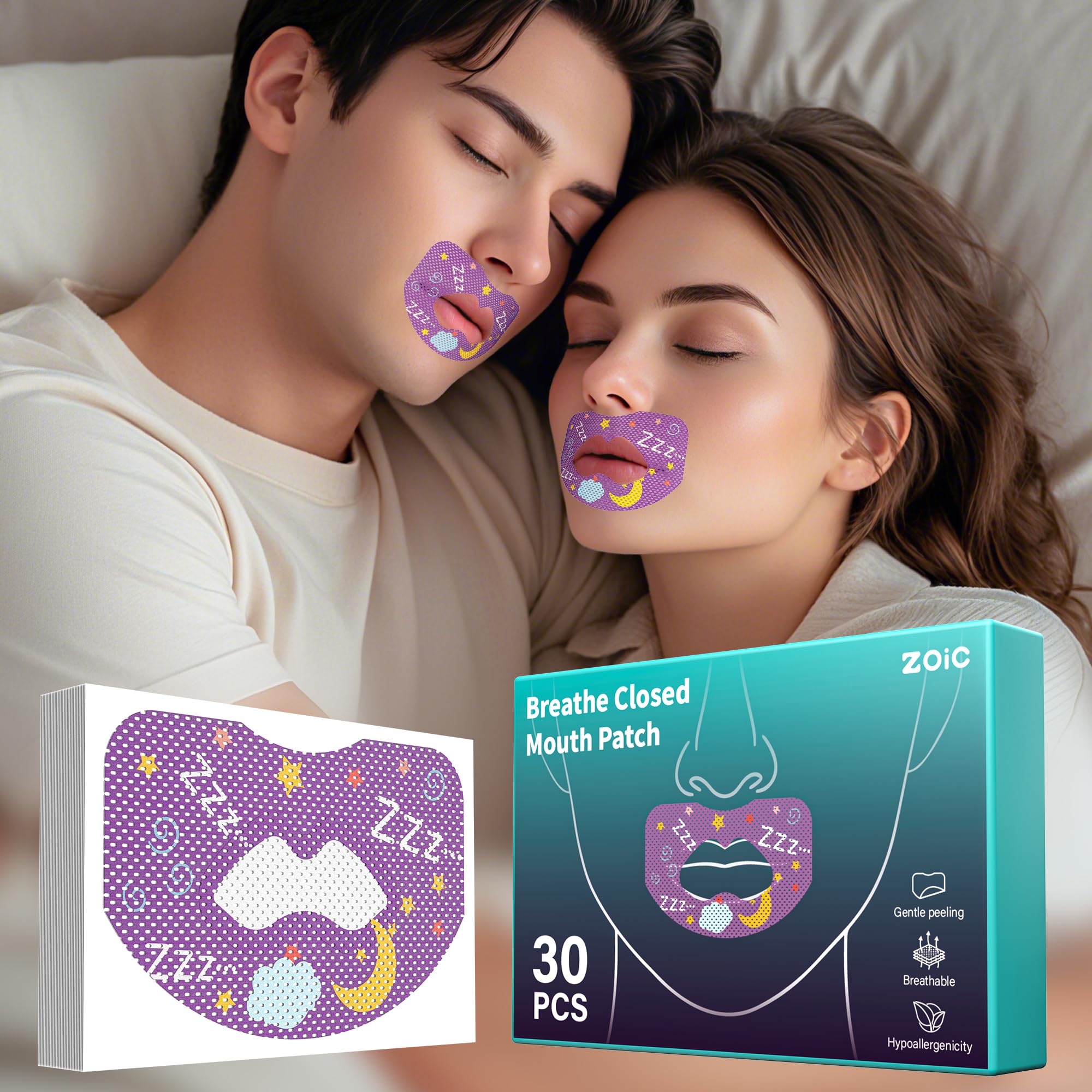 Patch respiration buccale pour enfants, bouche fermée nocturne, soutien sommeil potentiellement plus calme