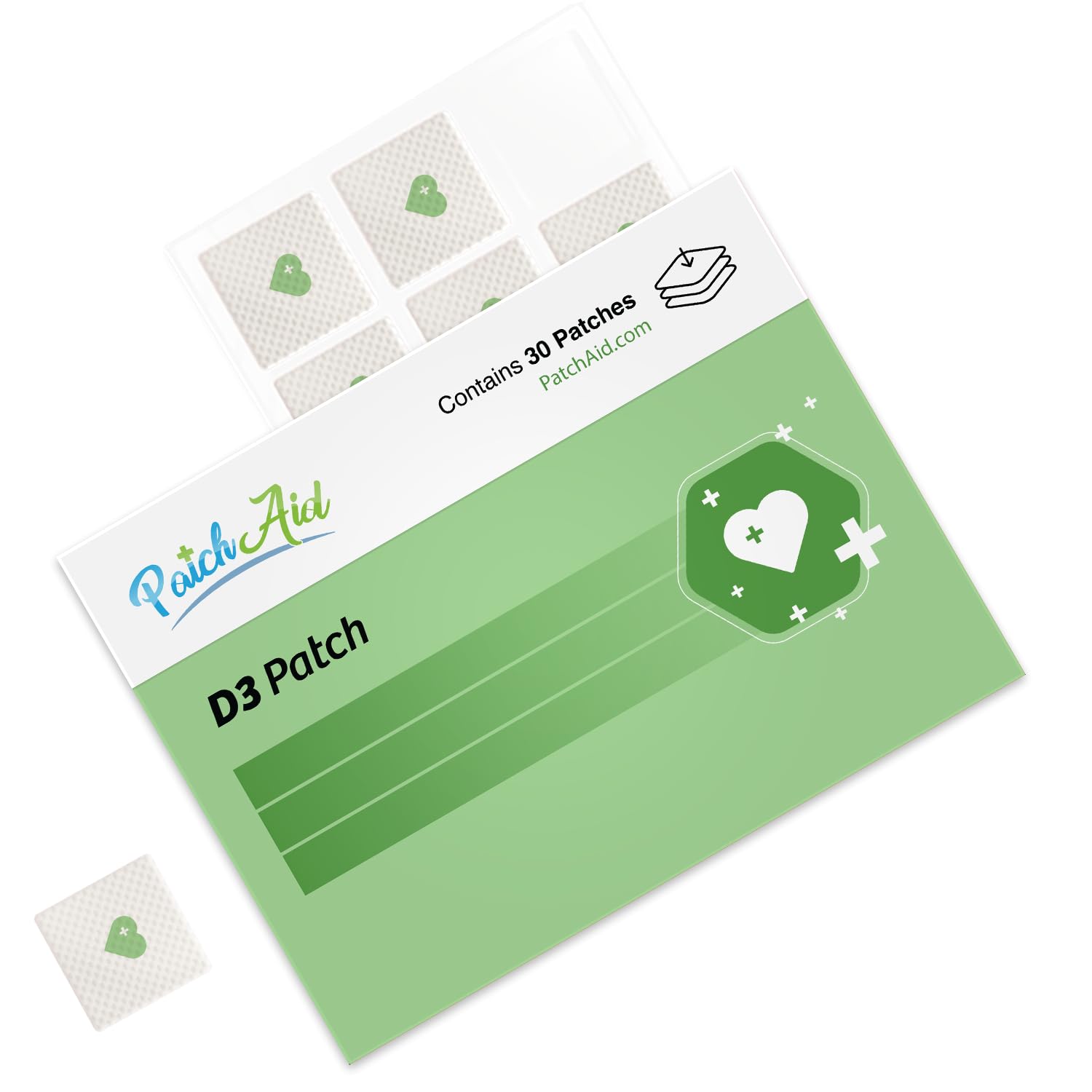 PatchAid D3 : application sur l'épaule ou le dos, discrète et confortable.