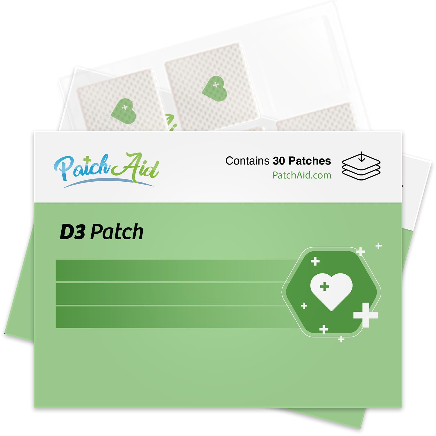 PatchAid D3 : emballage clair et facile à ouvrir, prêt pour utilisation.