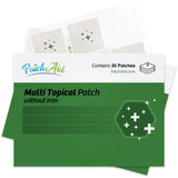PatchAid Multi Plus: emplacement d’application sur la peau pour énergie durable.