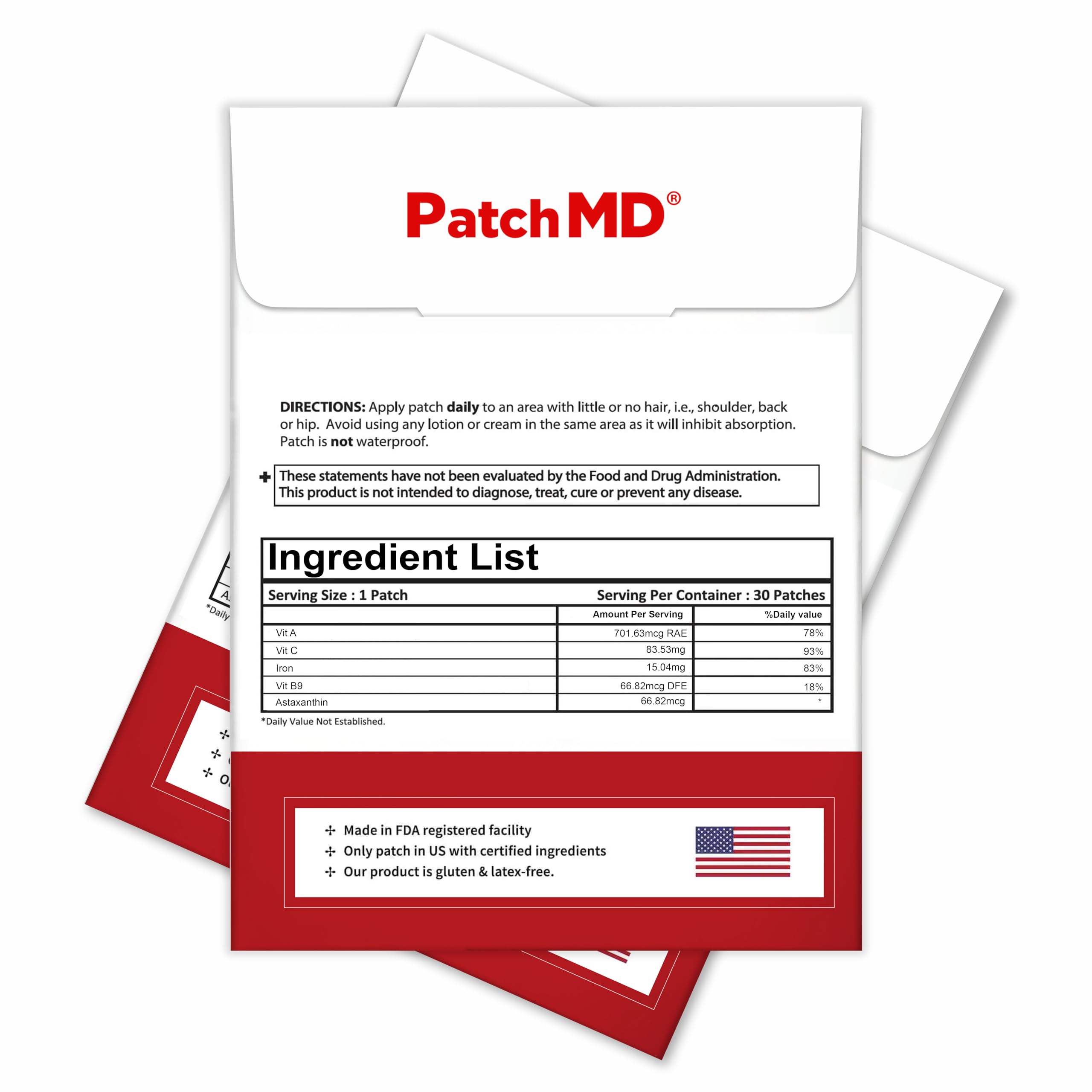 PatchMD Fer Plus : patch porté durant le sommeil sans gêne.