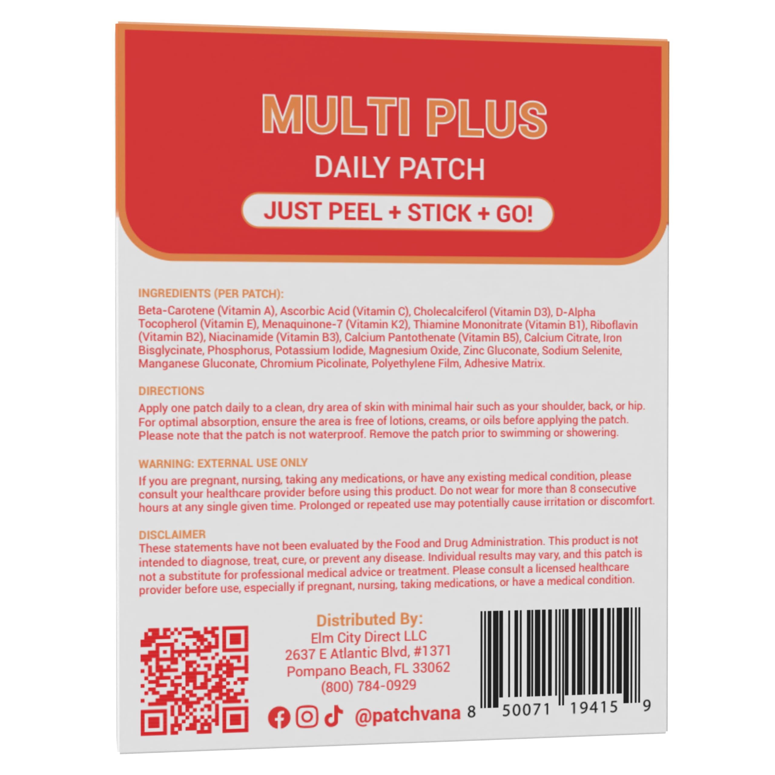 Patchvana Multi Plus : patch fin et transparent porté discrètement