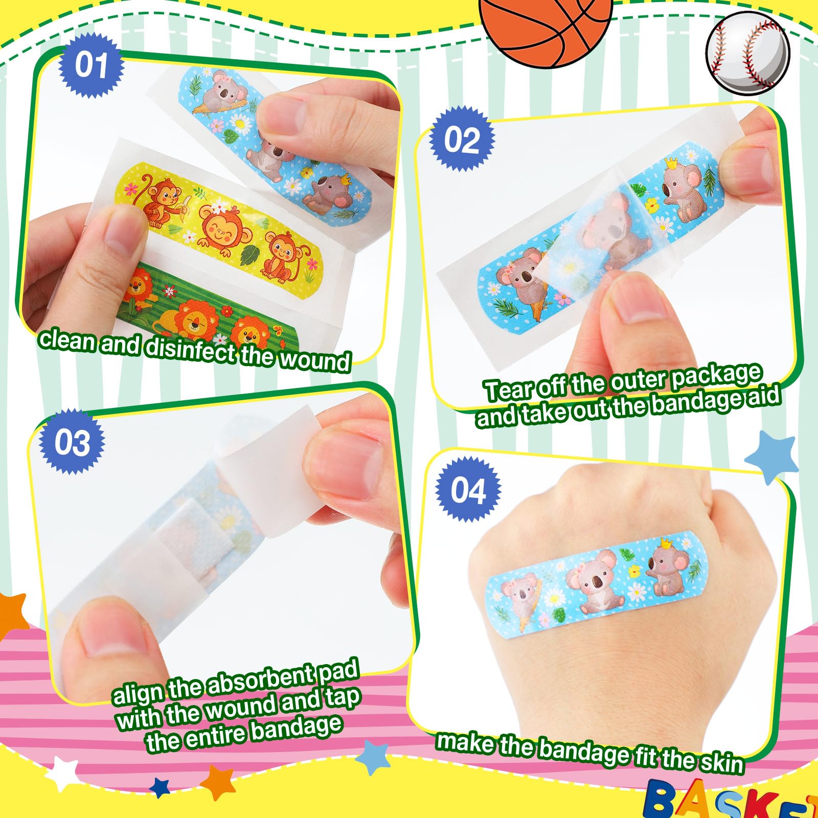 Bandages Patelai pour enfants adhésif hypoallergénique et sécurité d’usage