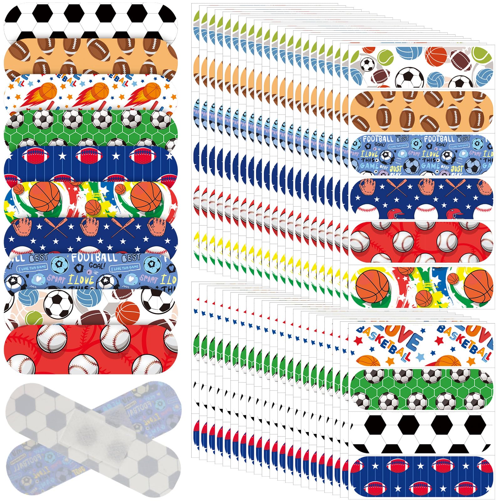 Bandages Patelai pour enfants, ensemble de 300 pièces avec motifs colorés pour usage quotidien