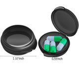 Patelai boîte pilules transparente noire, couvercle translucide pour repérer les pilules rapidement.