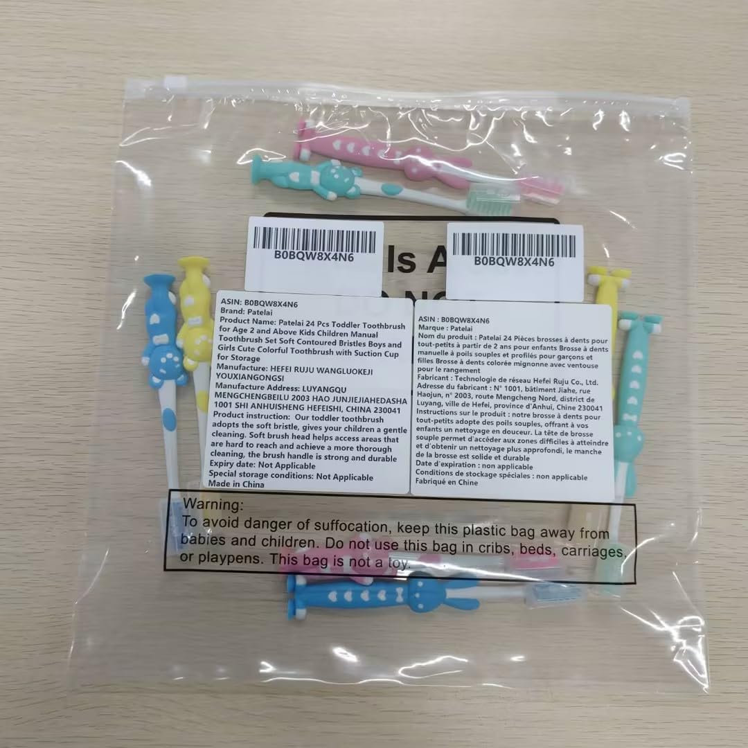 Brosse Patelai enfant Ourse vert menthe, capuchon et rangement en voyage.