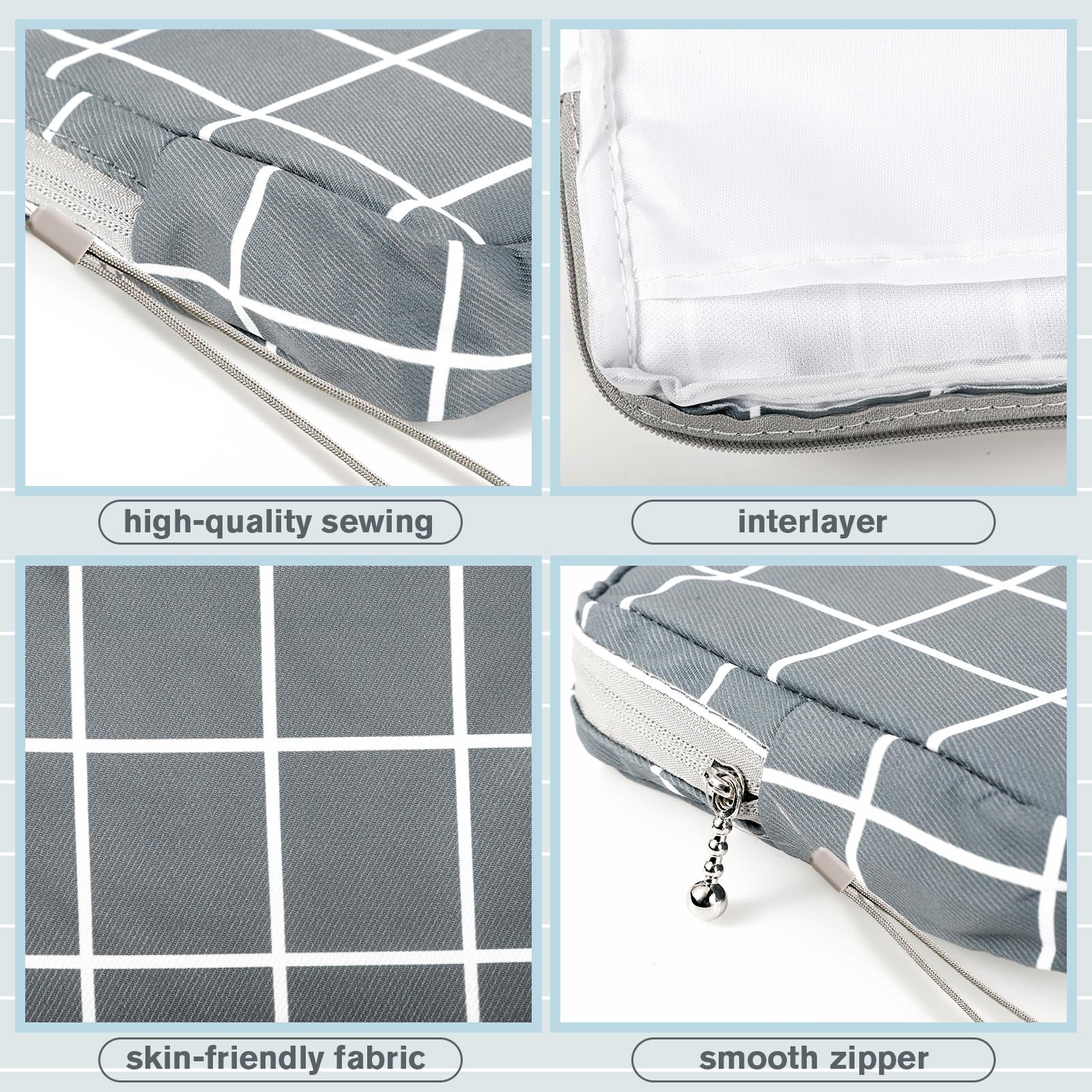 Paterr dimensions-sacs-13x13x3-cm, taille pratique pour 8–10 protections.